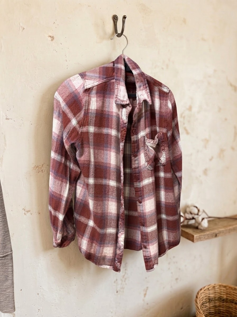 beachlunchlounge Plaid Flannel Button Down Shirt M
